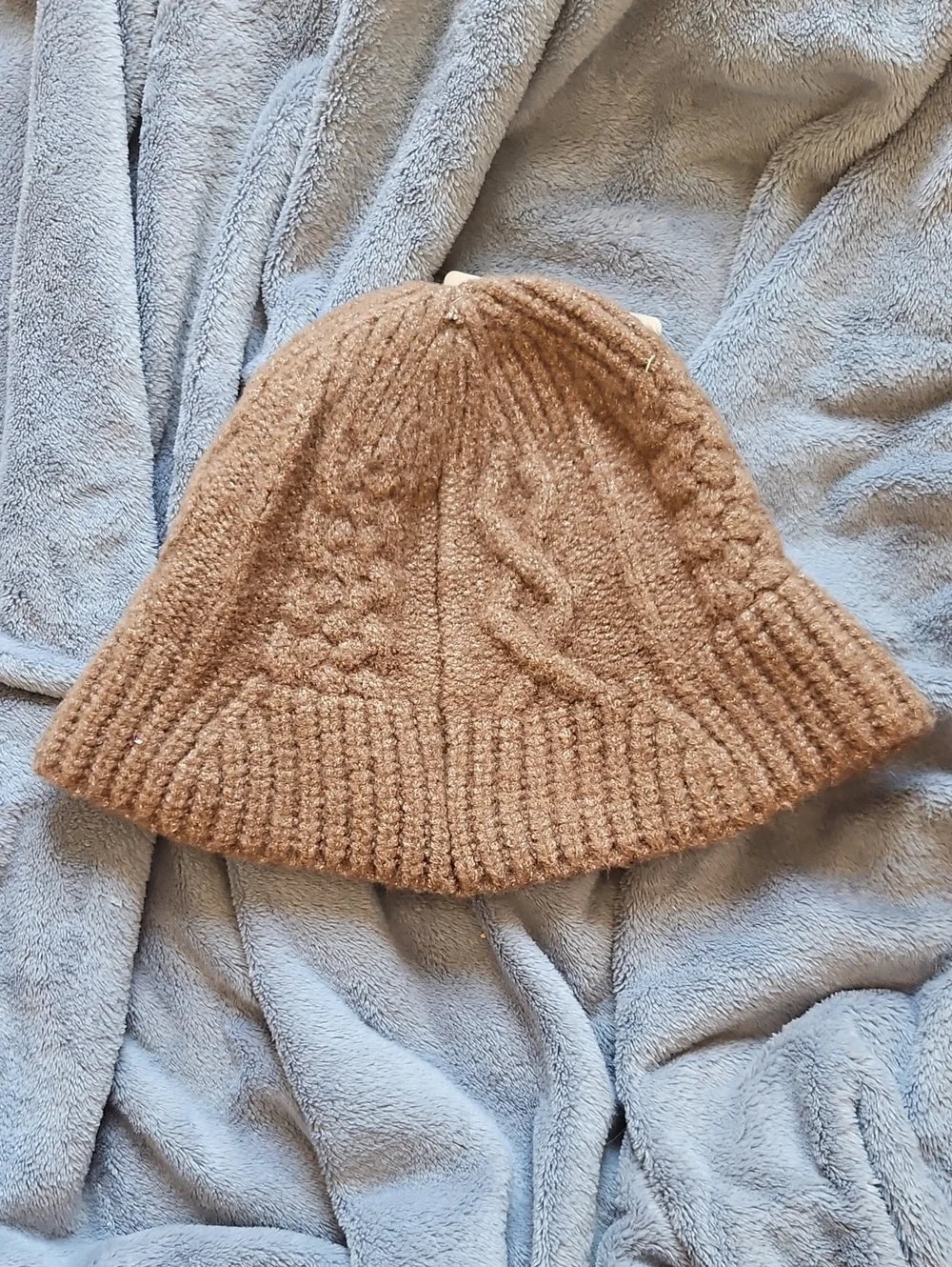 Cyrus Cozy Knit Bucket Hat - Brown